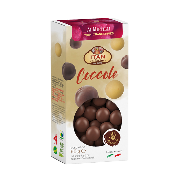 Nougat dragees dark chocolate