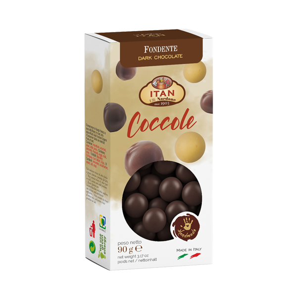 Nougat dragees dark chocolate